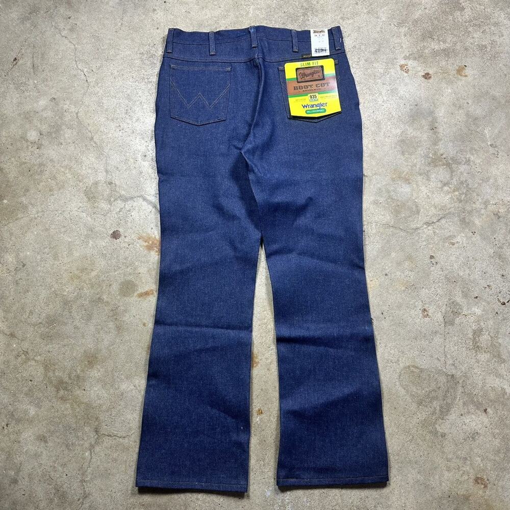 VTG 90s DS Wrangler Boot Cut Heavyweight Denim Jeans Size 36x32